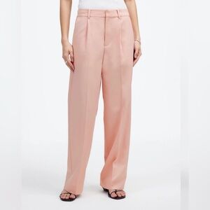 Madewell SLOUCHY STRAIGHT Soft Pink Wide-Leg Pants